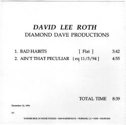 David Lee Roth : Bad Habits